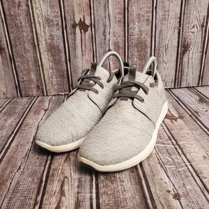 Women's Toms Del Ray Sneaker Light Gray Canvas Shoes Size 8.5